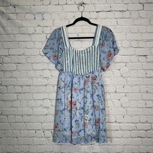 Jenn & Jo Blue Printed Dress Small